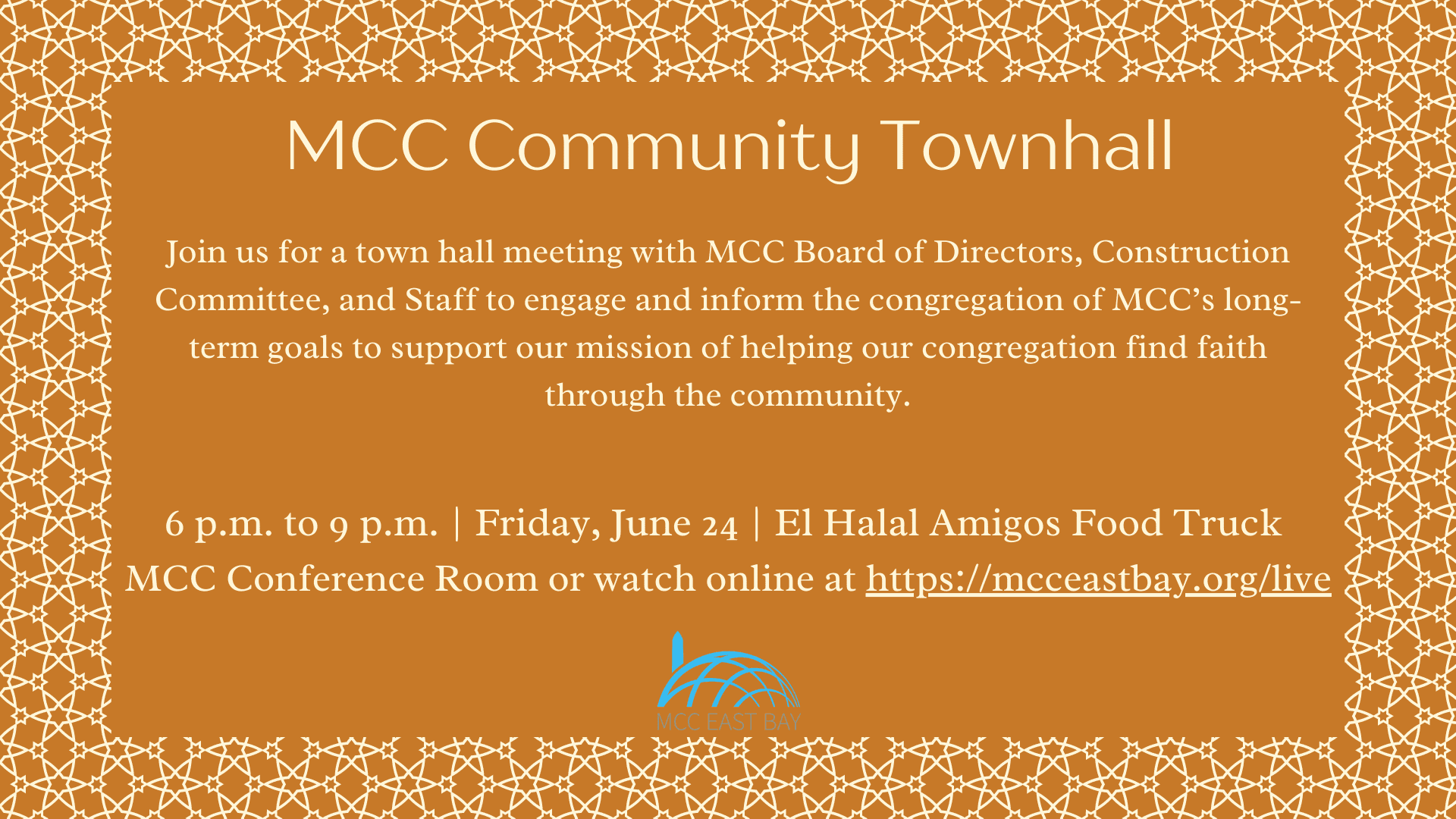 MCC Community Townhall Events Calendar