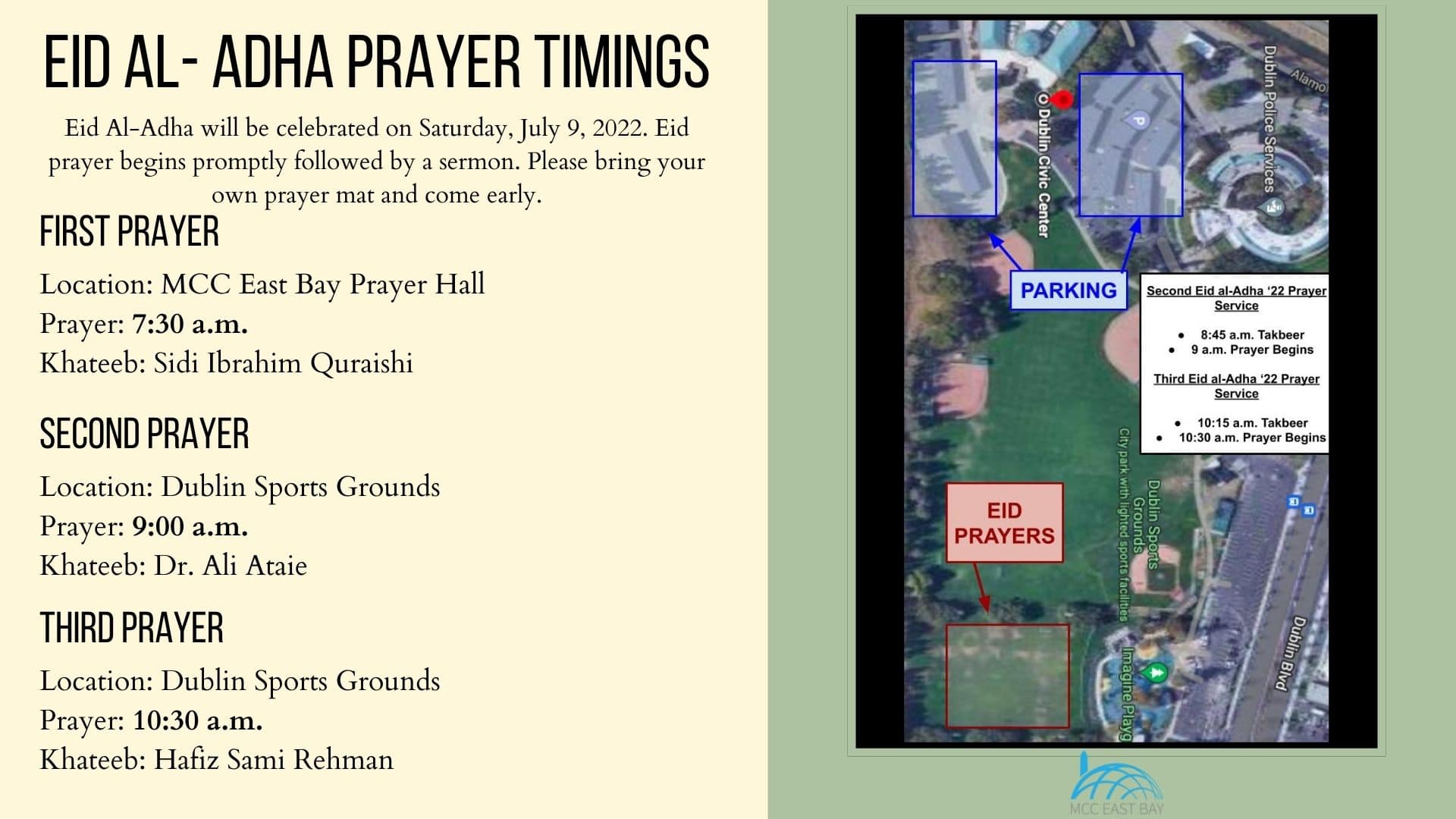 Eid AlAdha Prayers MCC East Bay