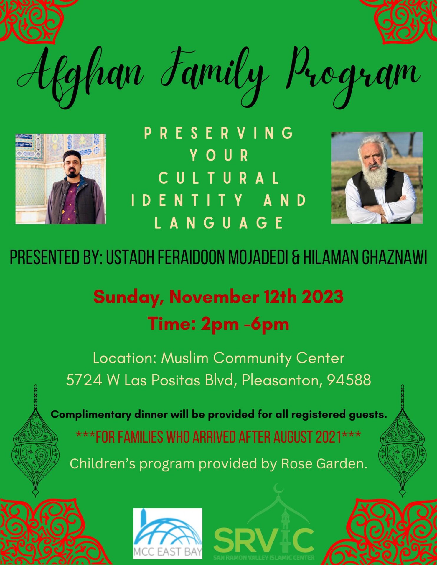 Afghan Family Program: Preserving Your Cultural Identity | Ustadh Feraidoon Mojadedi & Br. Hilaman Ghaznawi