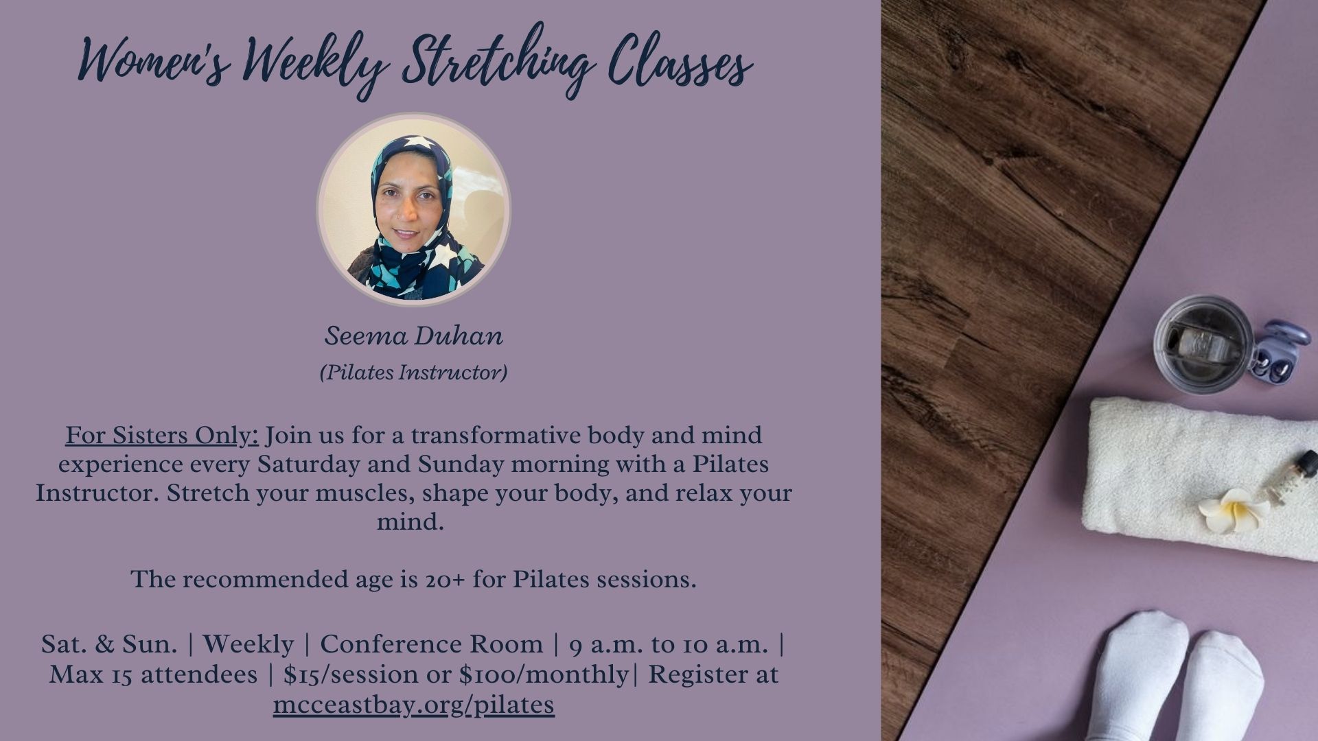 Women’s Weekly Stretching Classes