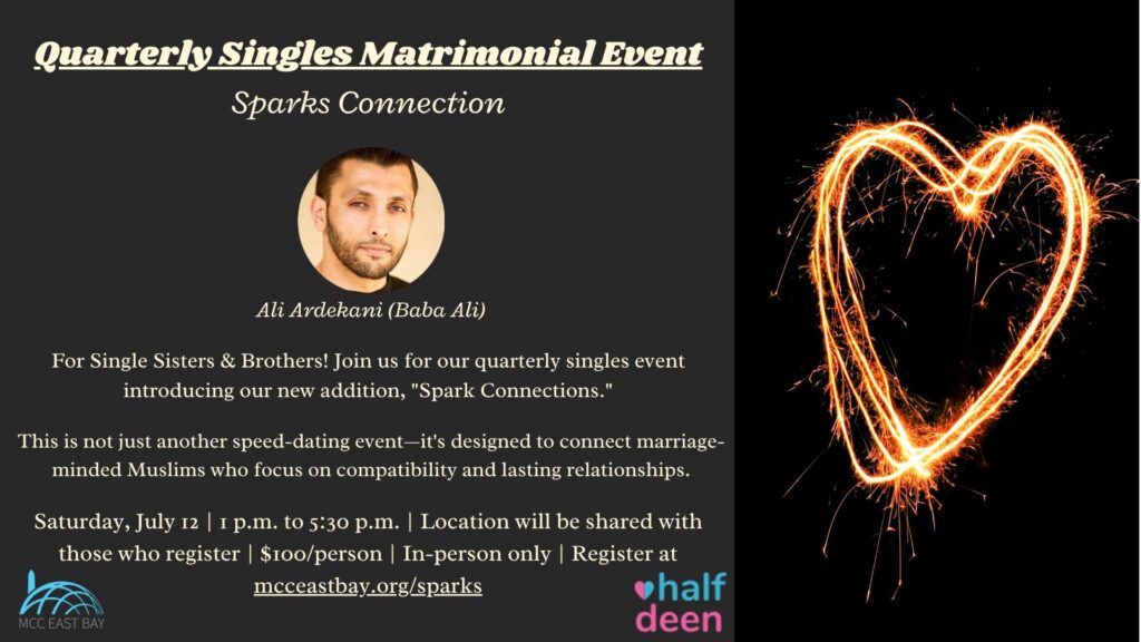 *Closed* Quarterly Singles Matrimonial Event: Spark Connections | Half Our Deen