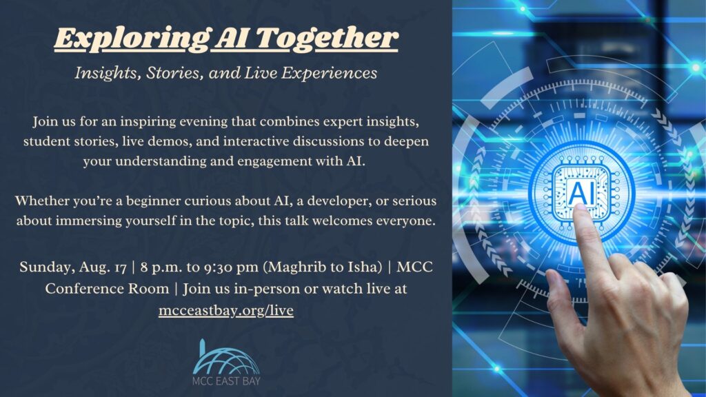 Exploring AI Together: Insights, Stories, and Live Experiences | MCC East Bay AI Program Event