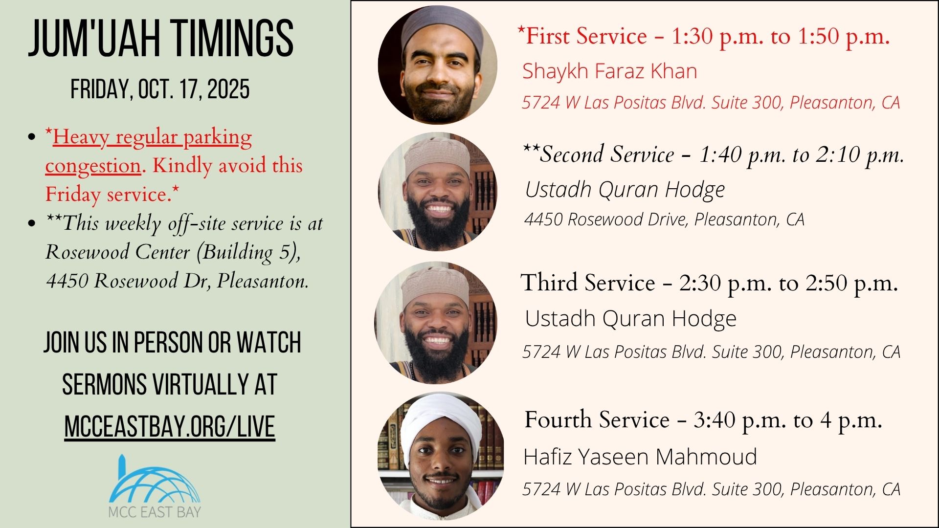 Friday Jumu’ah Khateebs