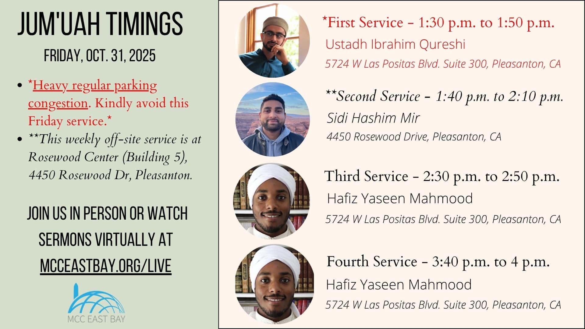 Friday Jumu’ah Khateebs