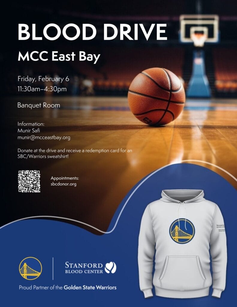 Stanford Blood Drive During Jumu’ah @ MCC East Bay