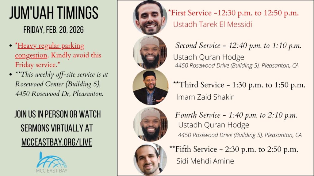 Jumu’ah Services @ MCC & Rosewood