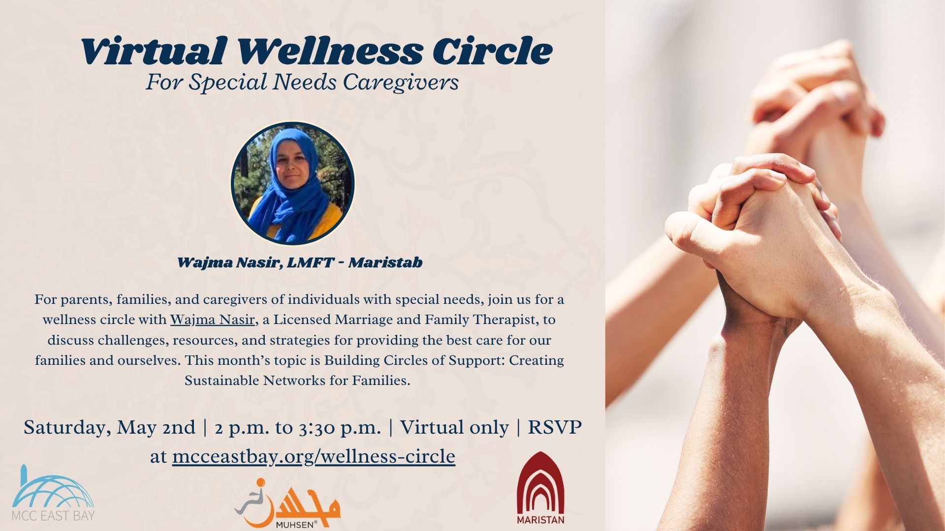 Building Circles of Support: Creating Sustainable Networks for Families | Wajma Nasir, LMFT (Virtual)